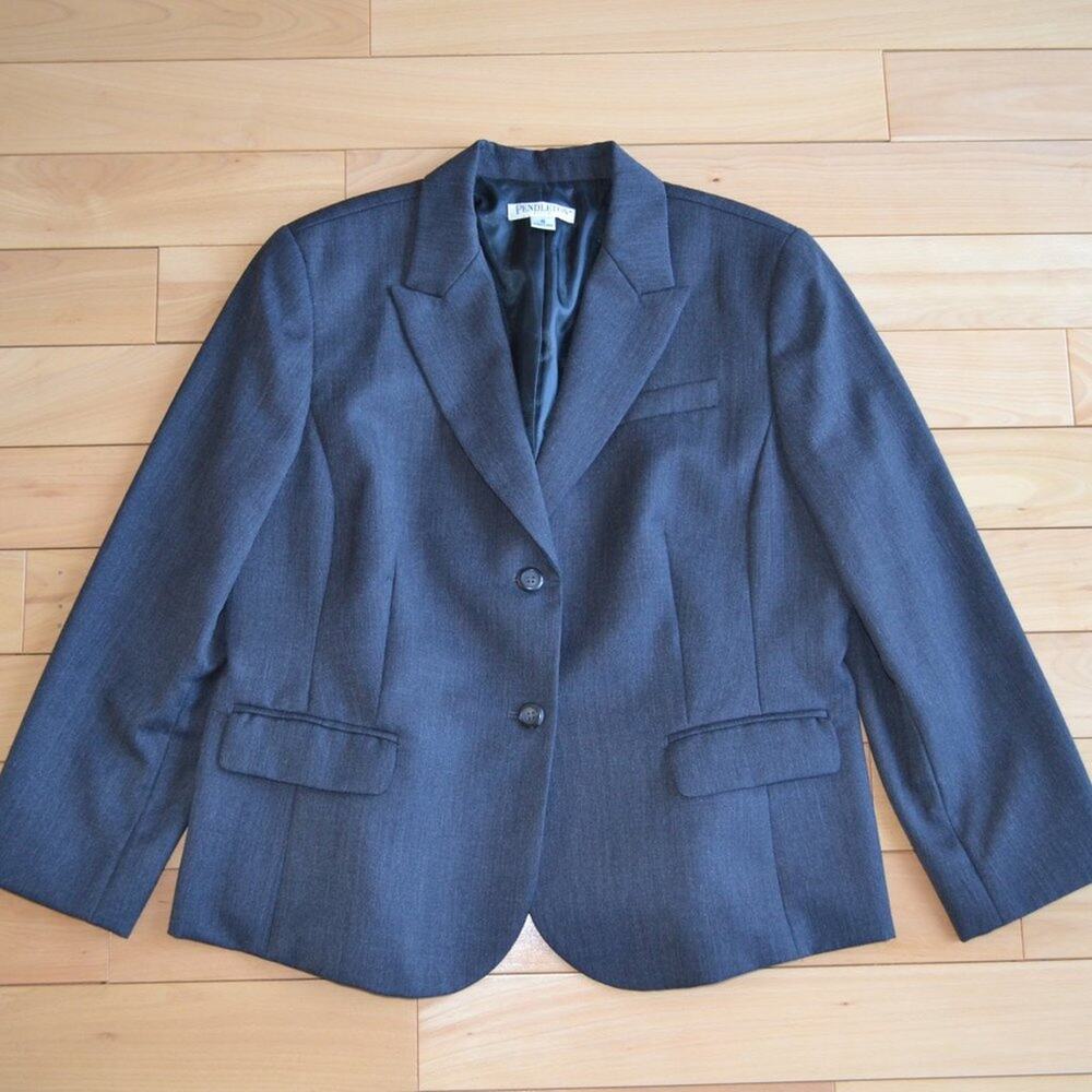 Pendleton Blazer Suit Jacket Grey Size 16P